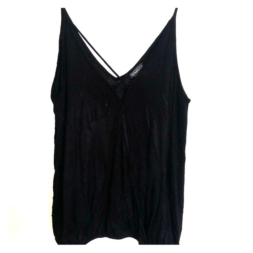 Blank front cross tank top